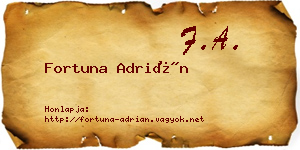 Fortuna Adrián névjegykártya