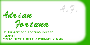 adrian fortuna business card