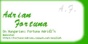 adrian fortuna business card